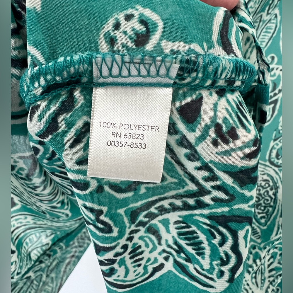 Christopher & banks XL teal turquoise paisley vest - Picture 4 of 4